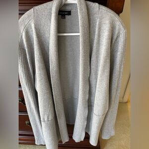 Verve Ami Light Gray Knit Cardigan sz large